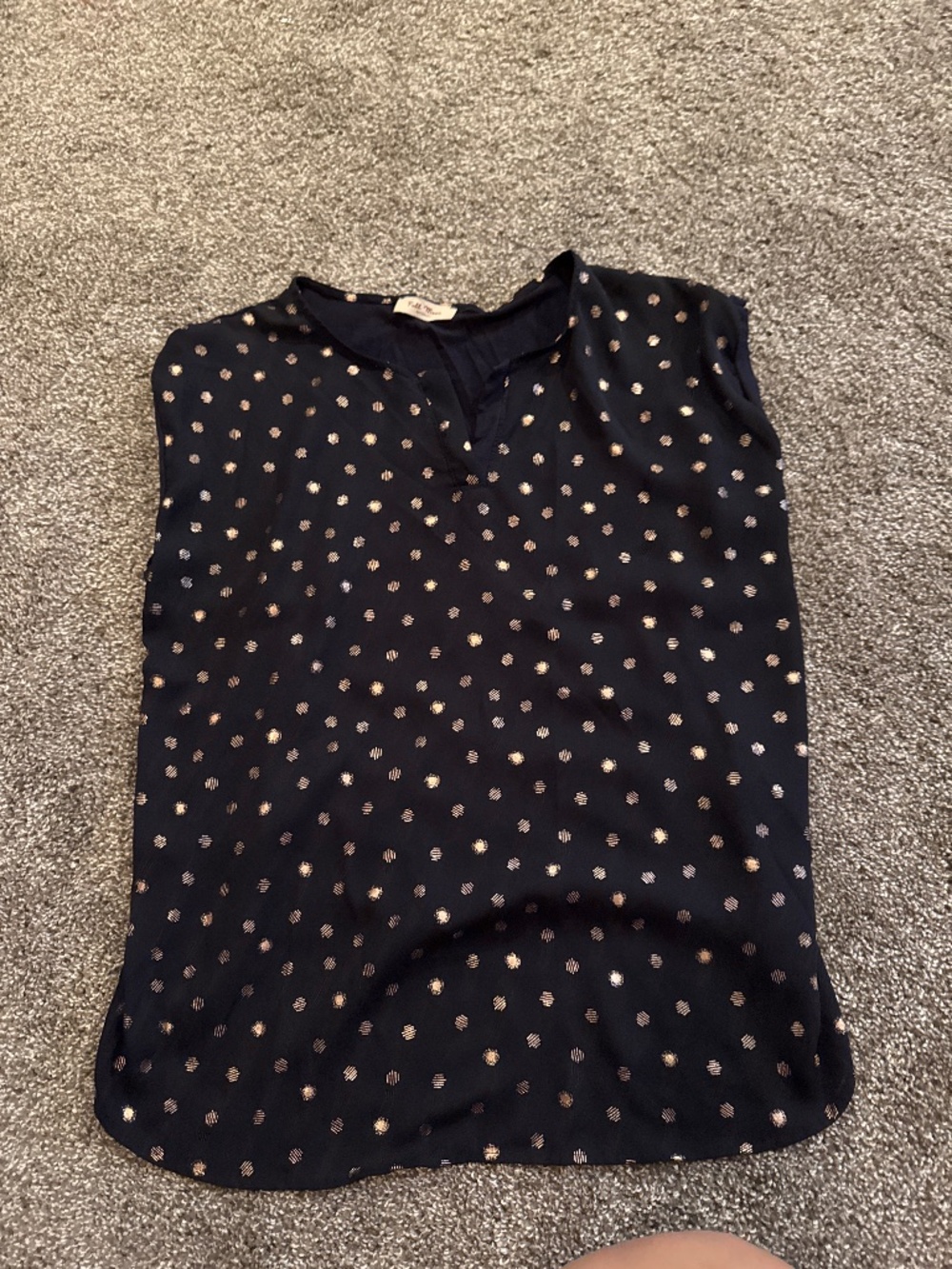 Foil polka dot maternity blouse